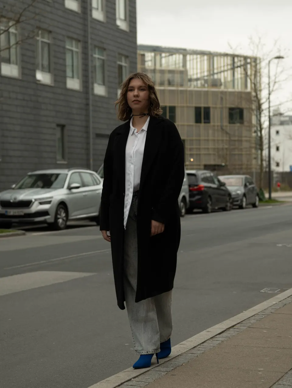 Full-length street style portrait in Copenhagen